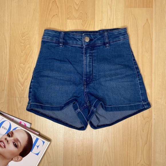 H&M Blue Denim Jeans Shorts - Picture 1 of 8